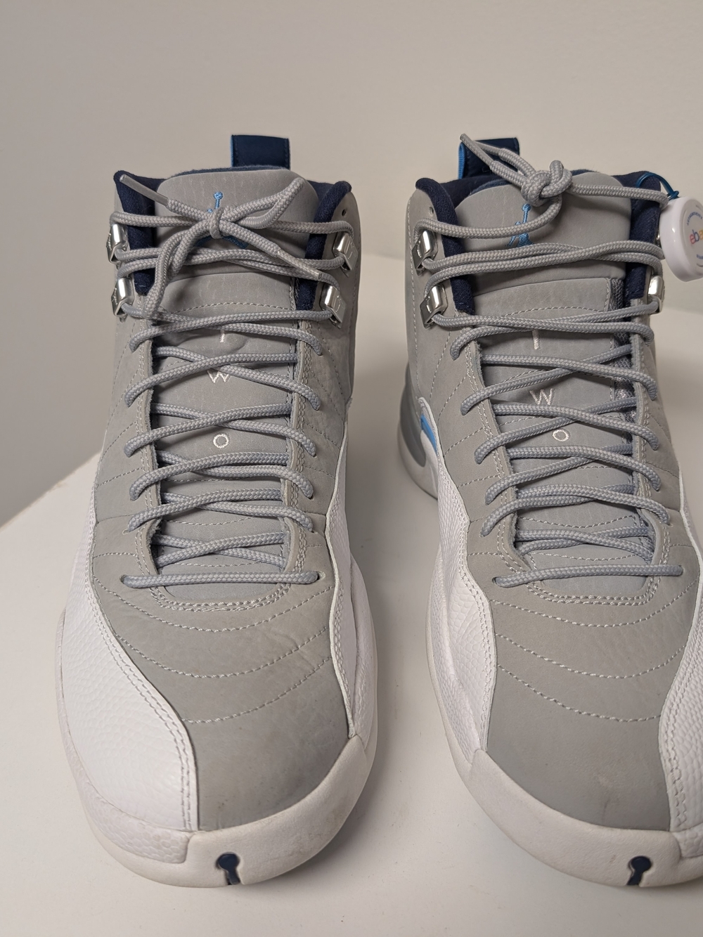 Jordan 12 Retro Wolf Grey/University Blue-Midnight Blue Size 12